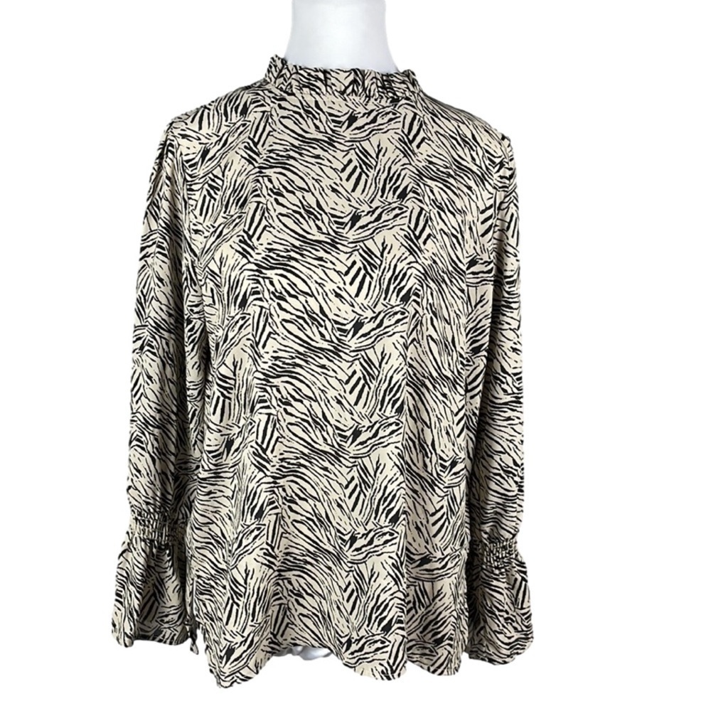 Veronica M Patterned Blouse with Bell Sleeves